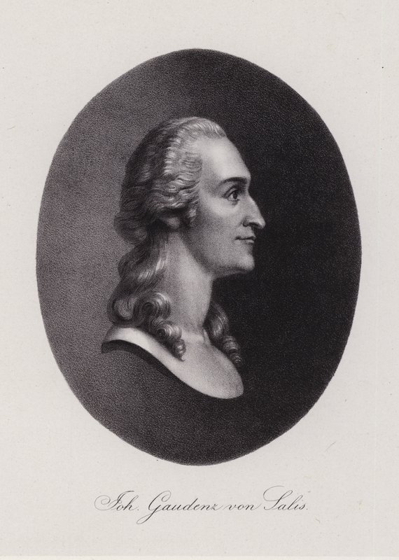 Johann Gaudenz von Salis-Seewis, sveitsiläinen runoilija (kaiverrus) tekijältä Swiss School