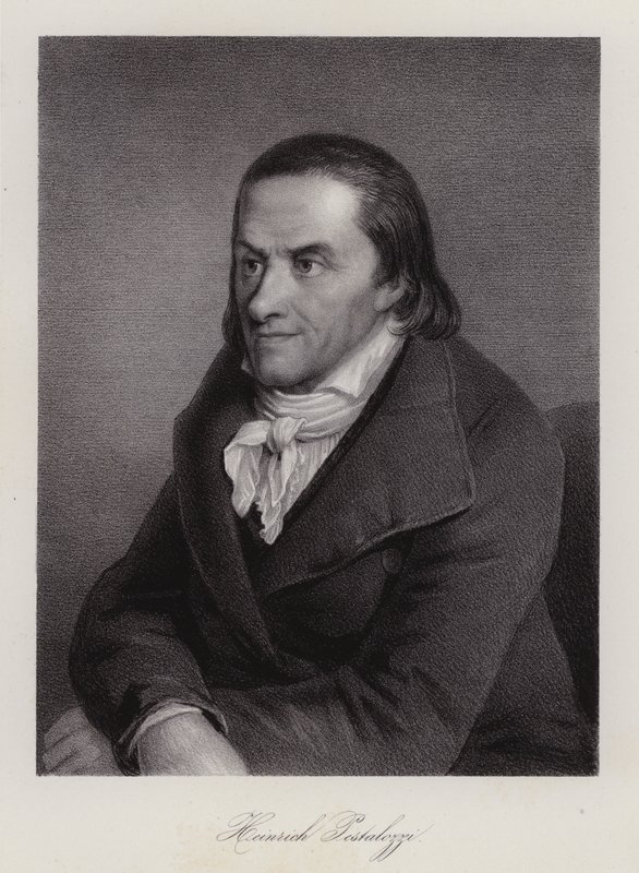 Johann Heinrich Pestalozzi, sveitsiläinen koulutuksen uudistaja (kaiverrus) tekijältä Swiss School
