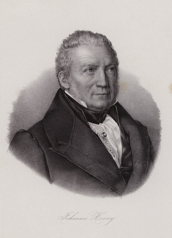 Johannes Herzog Von Effingen, sveitsiläinen poliitikko ja yrittäjä (kaiverrus) tekijältä Swiss School