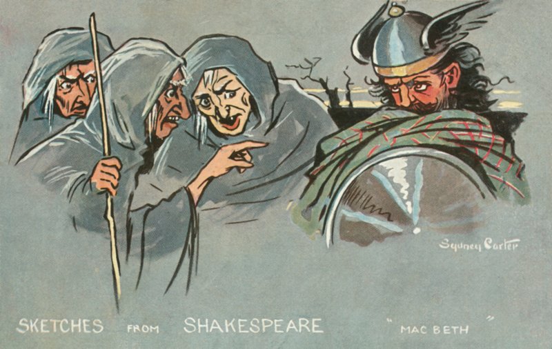 Macbeth (värilitografia) tekijältä Sydney Carter