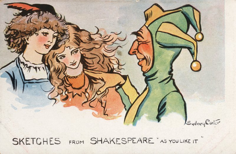 Kohtaus Shakespearen näytelmästä Kuten haluat (värilitho) tekijältä Sydney Carter