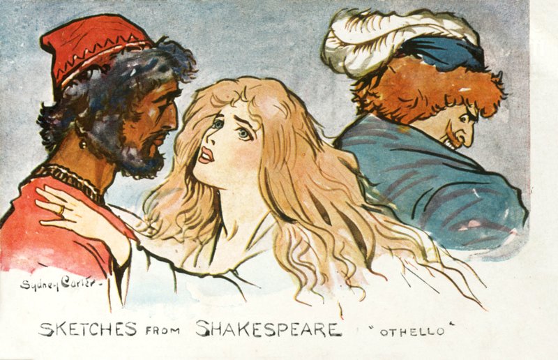 Luonnoksia Shakespearesta (värilitografia) tekijältä Sydney Carter