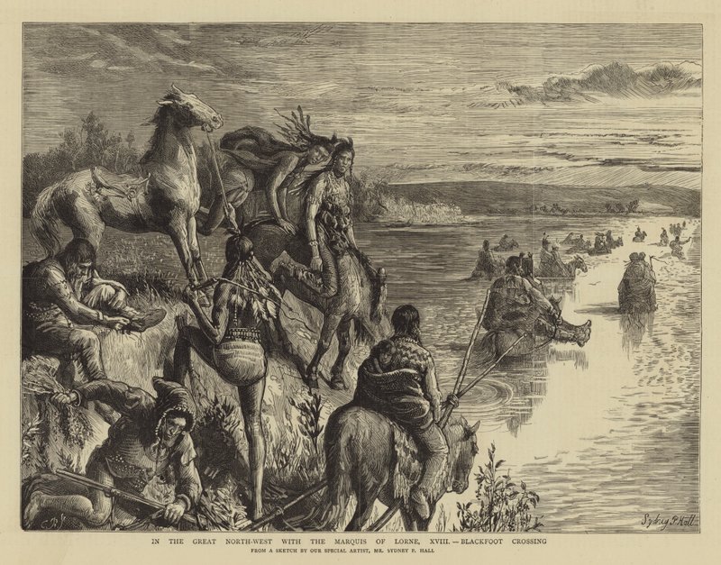 Suuressa luoteisosassa Lornen markiisin kanssa, XVIII, Blackfoot Crossing tekijältä Sydney Prior Hall