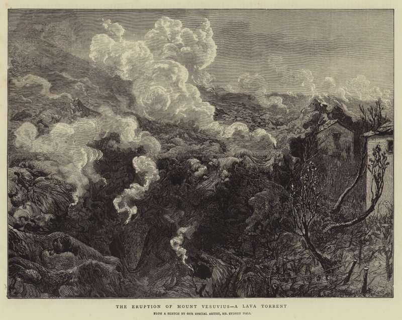 Vesuviuksen purkaus, Lava Torrent tekijältä Sydney Prior Hall
