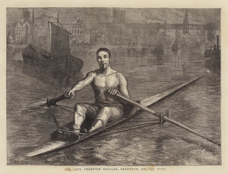 Edesmennyt mestari Sculler, Renforth, Tyne-joella tekijältä Sydney Prior Hall