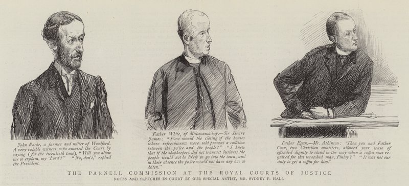 Parnellin komissio Royal Courts of Justice -oikeustuomioistuimessa tekijältä Sydney Prior Hall