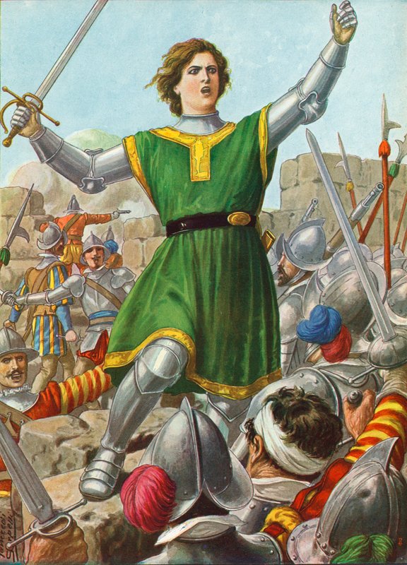 Caterina Sforza johtaa vastarintaa Forlissa 12. tammikuuta 1500 tekijältä Tancredi Scarpelli