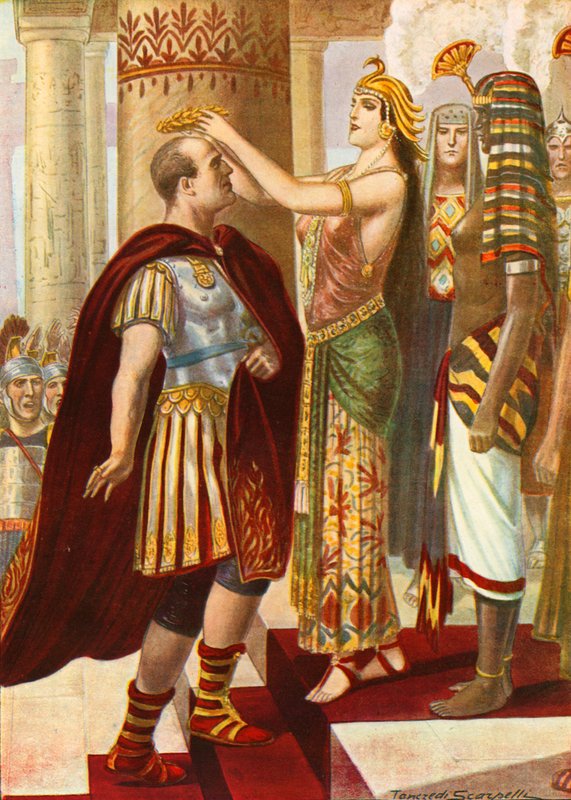 Cleopatra toivottaa Caesarin tervetulleeksi tekijältä Tancredi Scarpelli