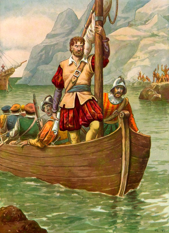 Giovanni da Verrazzano Hudson-joella tekijältä Tancredi Scarpelli