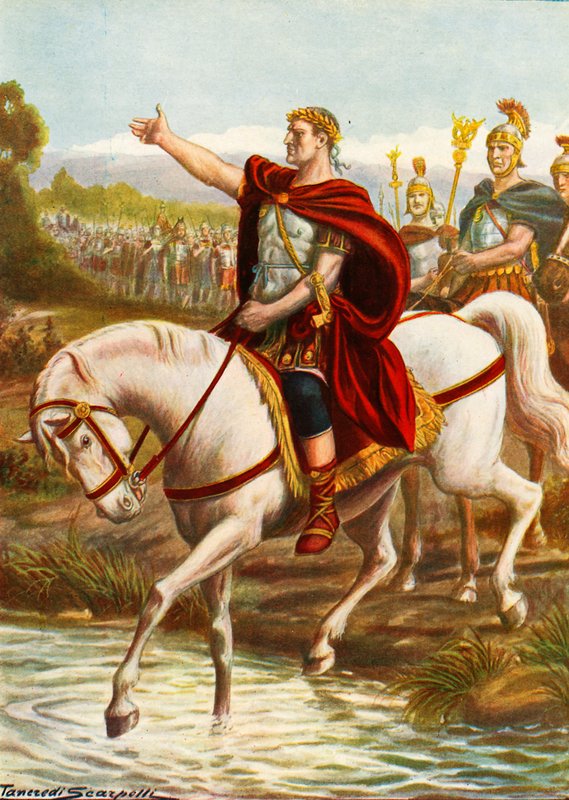 Julius Caesar ylittää Rubiconin tekijältä Tancredi Scarpelli