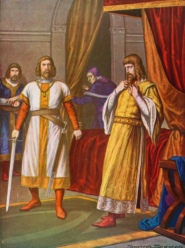 Otto VIII:n Wittelsbachin kreivikunta tappoi Schwabenin kuninkaan Bamburgissa tekijältä Tancredi Scarpelli