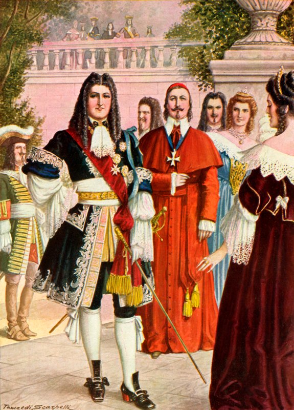 Ranskalainen Louis XIV ja hänen hovinsa tekijältä Tancredi Scarpelli