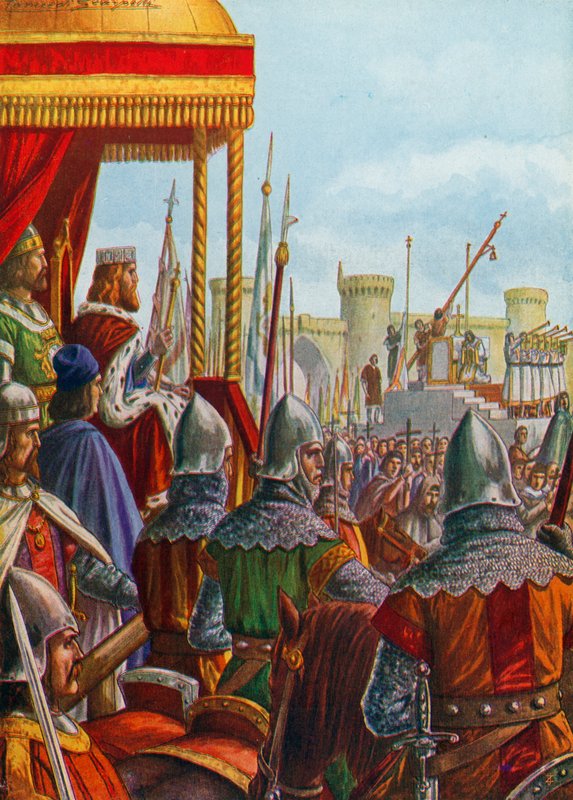 Milano antautuu Frederick Barbarossalle, 1162 tekijältä Tancredi Scarpelli