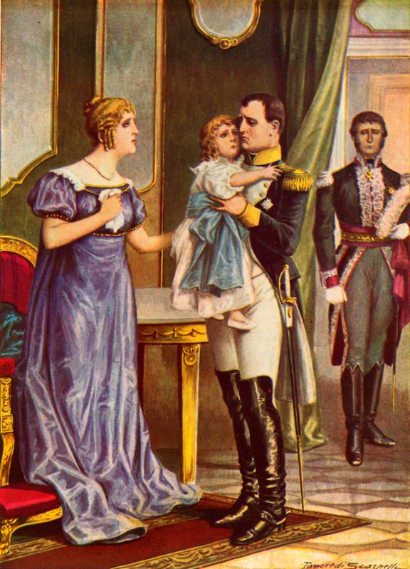 Napoleon jättää hyvästit perheelleen lähtiessään Elbaan tekijältä Tancredi Scarpelli