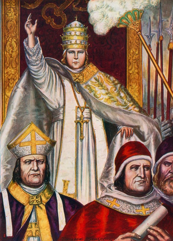Paavi Benedictus IX valittiin paaviksi 12-vuotiaana vuonna 1032. tekijältä Tancredi Scarpelli