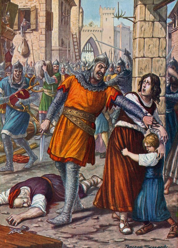 Inalis ni Theodoro si Ravenna noong 709 sa utos ni Justinian IIfinn tekijältä Tancredi Scarpelli