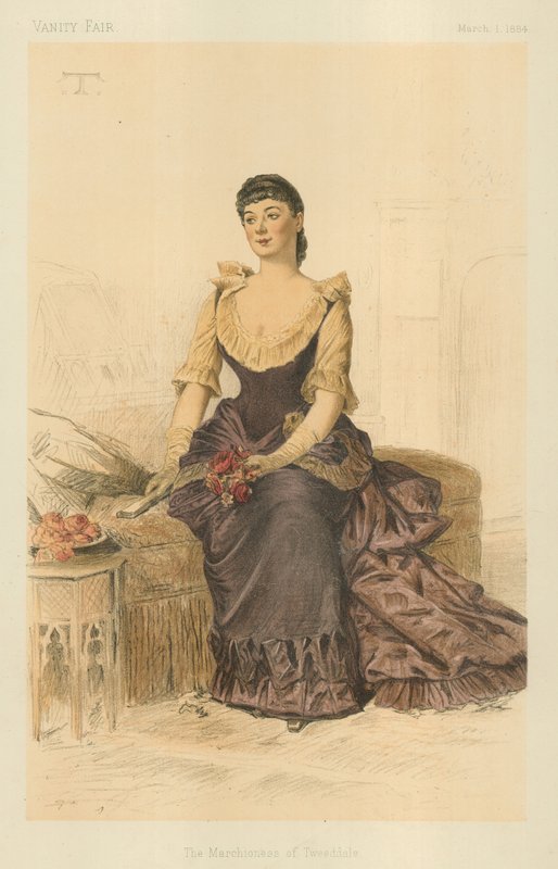 The Marchioness of Tweeddale, 1. maaliskuuta 1884, Vanity Fair -sarjakuva tekijältä Theobald Chartran