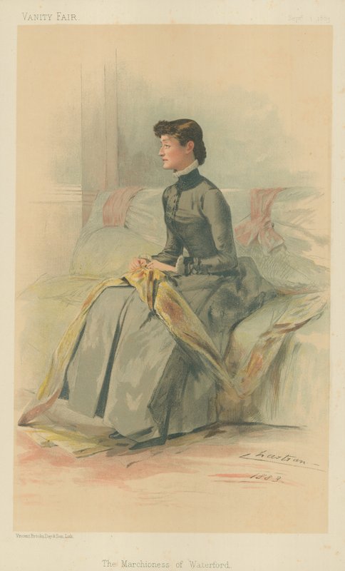 The Marchioness of Waterford, 1. syyskuuta 1883, Vanity Fair -sarjakuva tekijältä Theobald Chartran