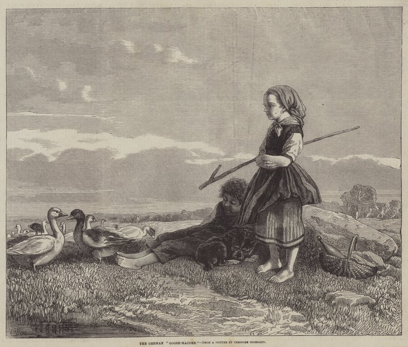 Saksalainen hanhenneito tekijältä Theodor Hosemann