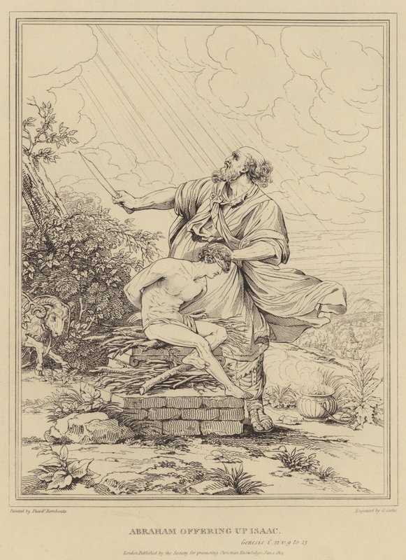 Abraham uhraa Iisakin, Genesis tekijältä Theodor Rombouts