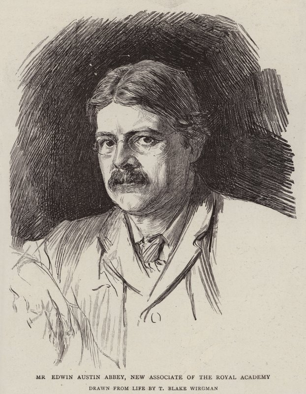 Herra Edwin Austin Abbey, kuninkaallisen akatemian uusi jäsen tekijältä Theodore Blake Wirgman