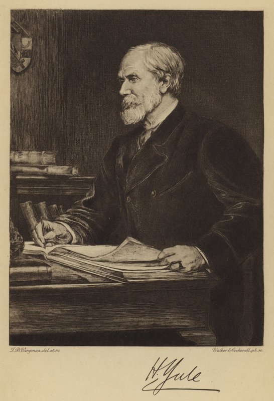Sir Henry Yule (etsaus) tekijältä Theodore Blake (after) Wirgman