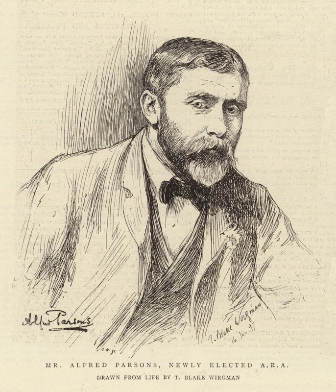 Herra Alfred Parsons, äskettäin valittu ARA tekijältä Theodore Blake Wirgman