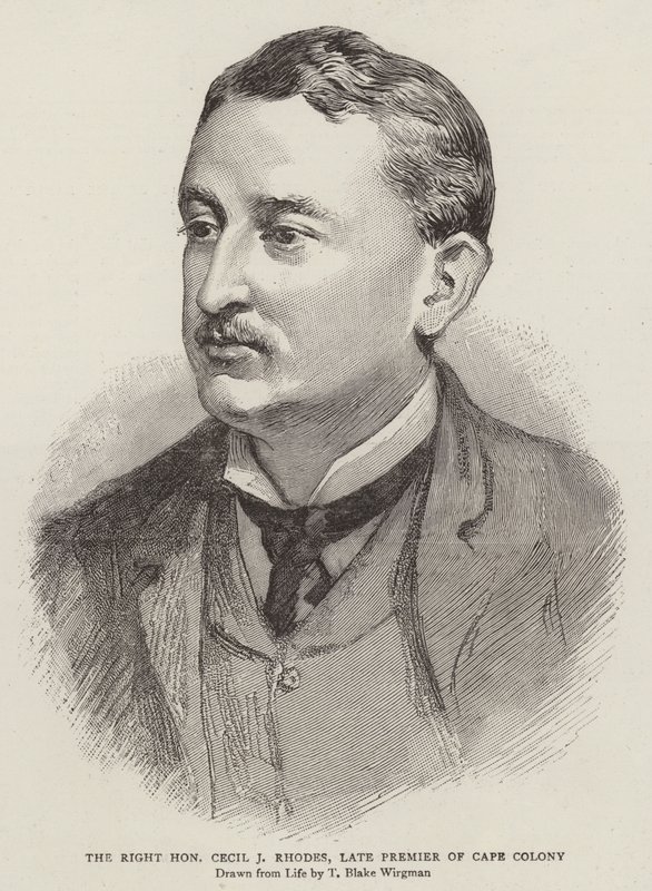 Oikea, arvoisa Cecil J Rhodes, Cape Colonyn edesmennyt pääministeri tekijältä Theodore Blake Wirgman