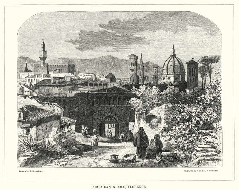Porta San Nicolo, Firenze tekijältä Thomas Brabazon Aylmer