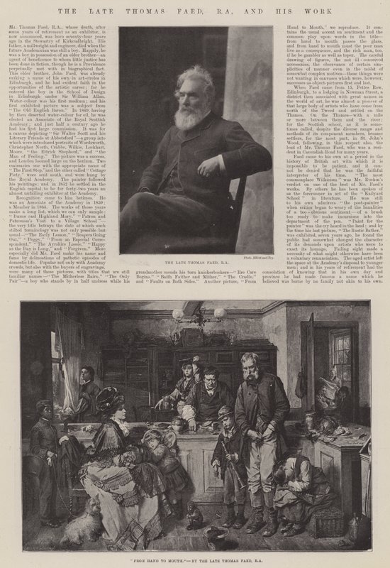 Edesmennyt Thomas Faed, RA, ja hänen työnsä tekijältä Thomas Faed