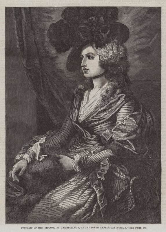 Rouva Siddonsin muotokuva South Kensingtonin museossa tekijältä Thomas Gainsborough
