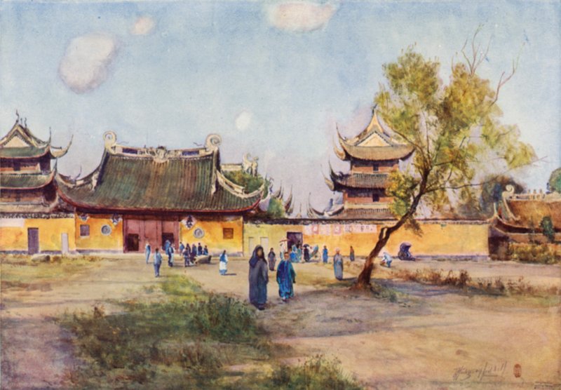 Loongwha-temppelit, lähellä Shanghaita tekijältä Thomas Hodgson Liddell