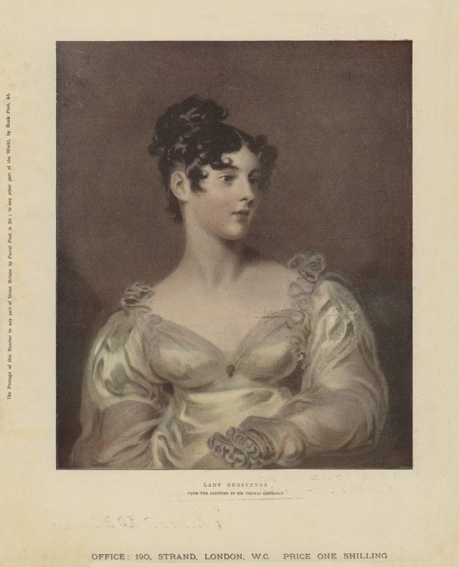 Lady Grosvenor (chromolitho) tekijältä Thomas Lawrence