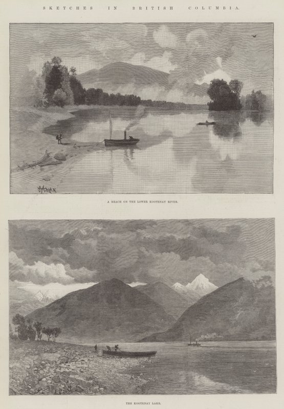 Luonnokset British Columbiassa tekijältä Thomas Moran