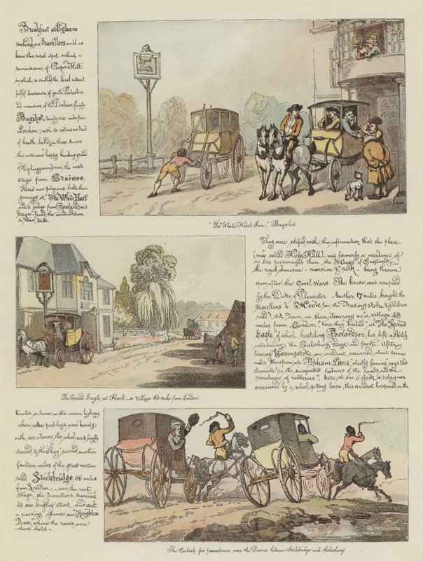 Rowlandsonin kiertue postitse, 1782 (chromolitho) tekijältä Thomas Rowlandson