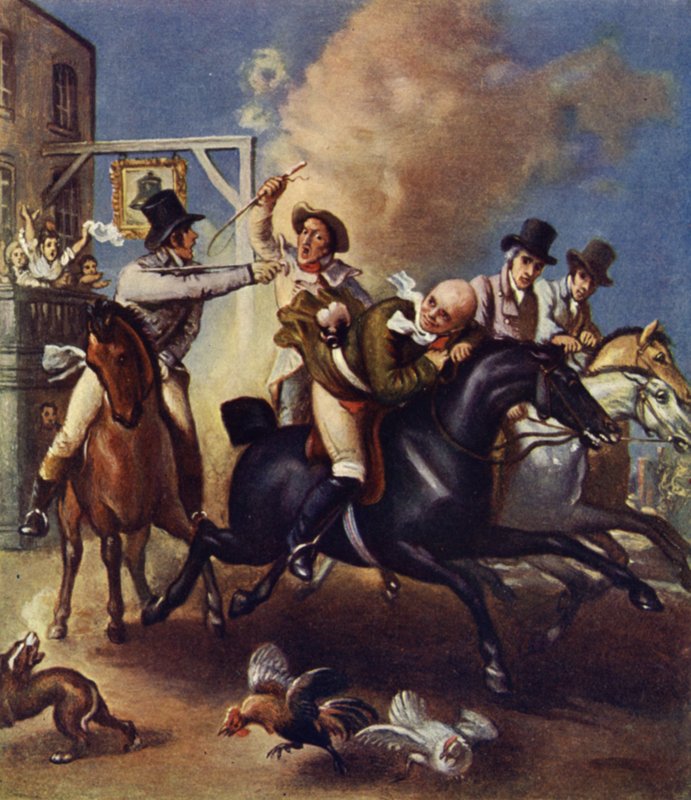 John Gilpinin kyydissä tekijältä Thomas Stothard