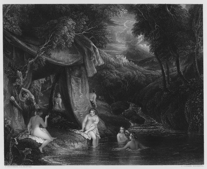 The Bathers, kuvasta Vernon Galleryssa tekijältä Thomas Stothard