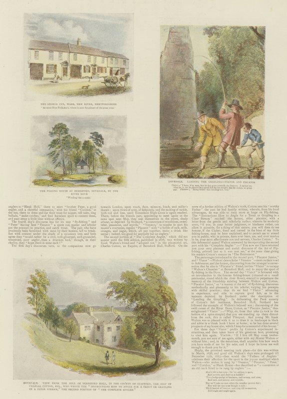 The Complete Angler, kirjoittaneet Izaak Walton ja Charles Cotton (chromolitho) tekijältä Thomas Stothard