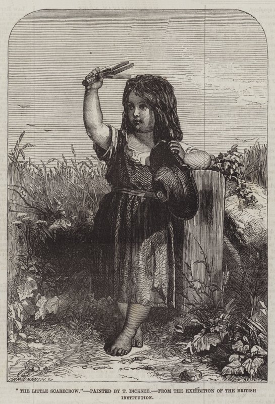 Pieni Scarecrow, British Institutionin näyttelystä tekijältä Thomas Francis Dicksee