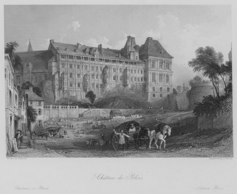 Chateau de Blois (kaiverrus) tekijältä Thomas (after) Allom