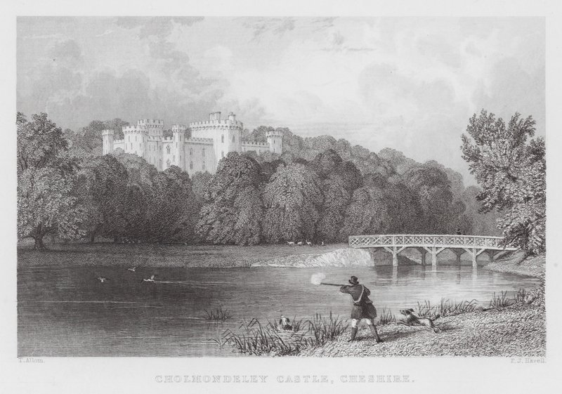 Cholmondeley Castle, Cheshire (ukit)finn tekijältä Thomas (after) Allom