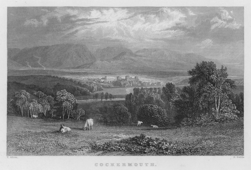 Cockermouth (kaiverrus) tekijältä Thomas (after) Allom