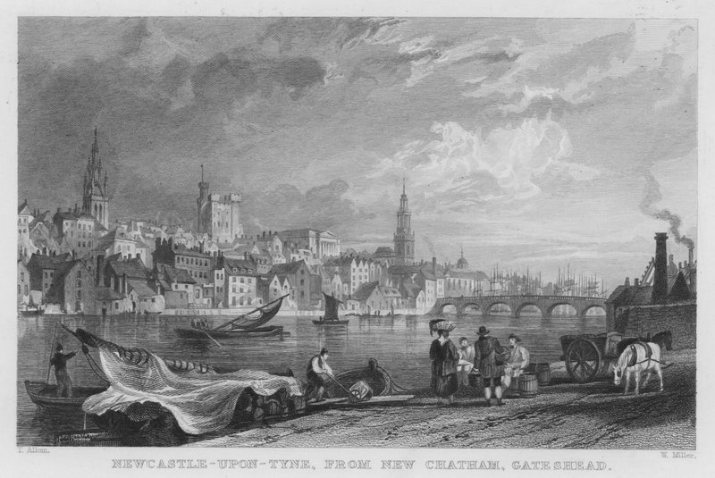 Newcastle-upon-Tyne, New Chatham, Gateshead (kaiverrus) tekijältä Thomas (after) Allom
