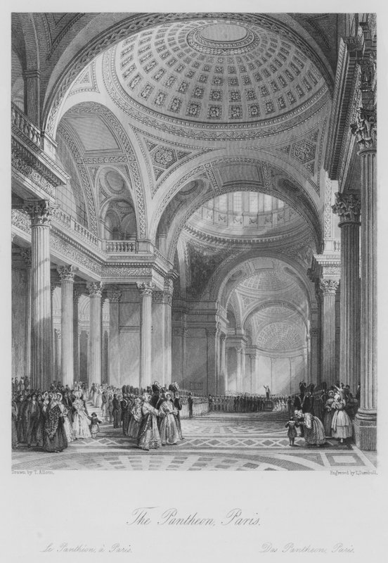 Pantheon, Pariisi (kaiverrus) tekijältä Thomas (after) Allom