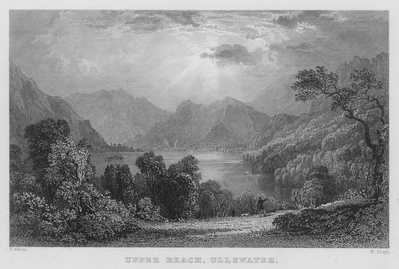 Upper Reach, Ullswater (kaiverrus) tekijältä Thomas (after) Allom