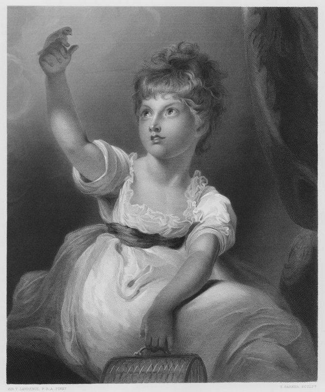 Prinsessa Charlotte, kuvasta Royal Collectionissa (kaiverrus) tekijältä Thomas (after) Lawrence