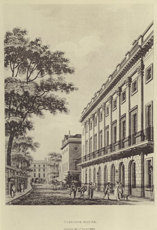 Englannin keskuspankin läntinen sivukonttori Burlington Gardensissa (litho) tekijältä Thomas (after) Malton