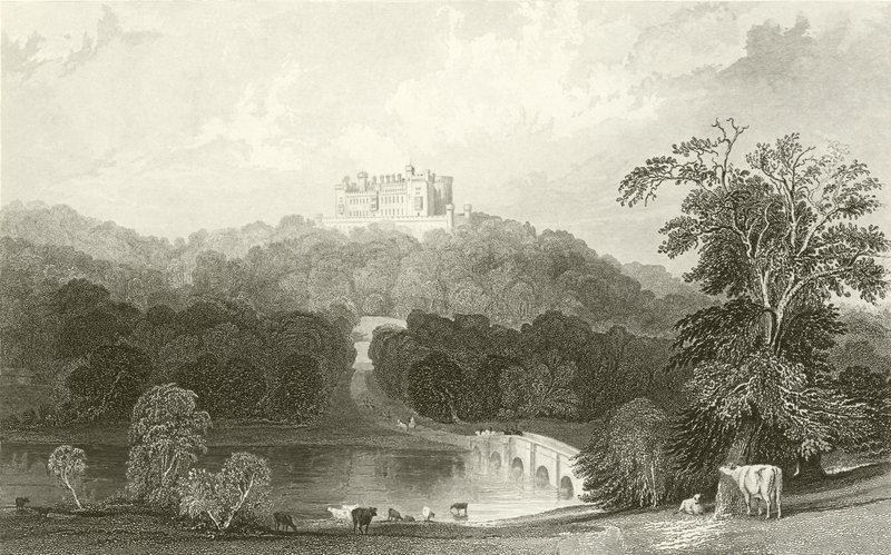 Belvoirin linna, Leicestershire tekijältä Thomas Allom