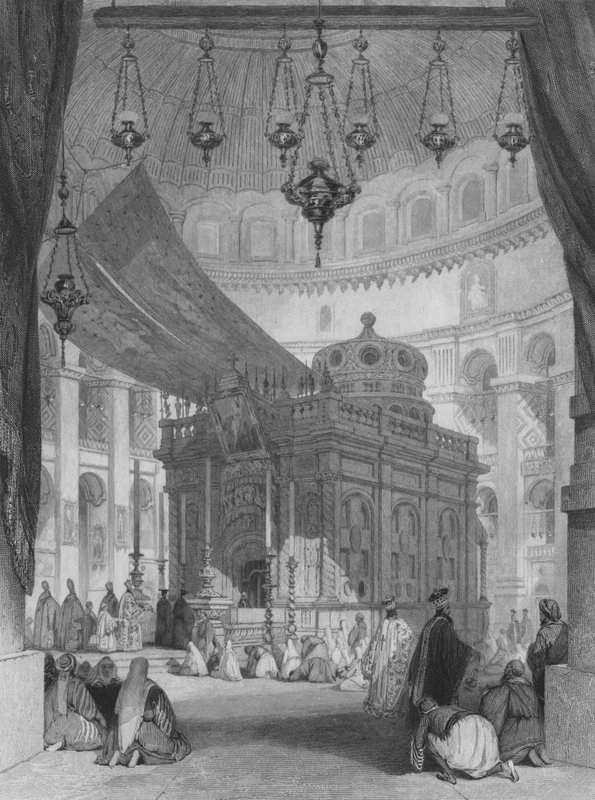 Pyhän haudan kirkko, Jerusalem tekijältä Thomas Allom