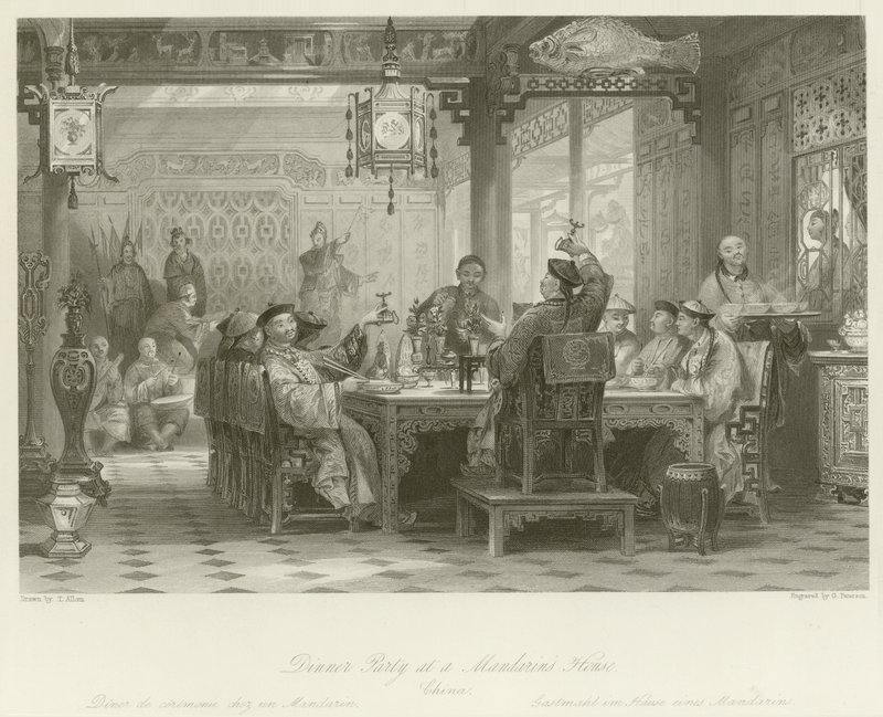 Illallinen mandariinien talossa tekijältä Thomas Allom